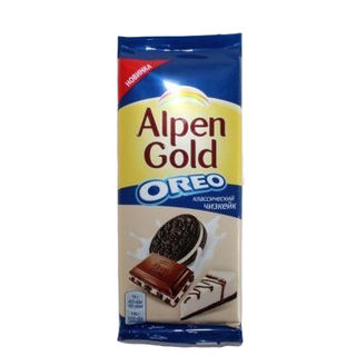 Шоколад Альпен Голд  Орео чизкейк с кусочками печенья 95г